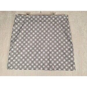 Cracked Wheat  Womens 18 Golf Skort Tennis White Gold Rings Zip Slit Pockets 2X